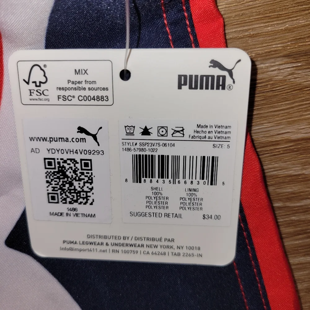 Puma Boys Swim Trunks Shorts Size 5 New